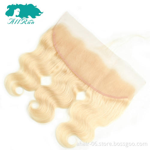 10-20inch peruvian 613 full lace 13*4, body wave blonde lace frontal